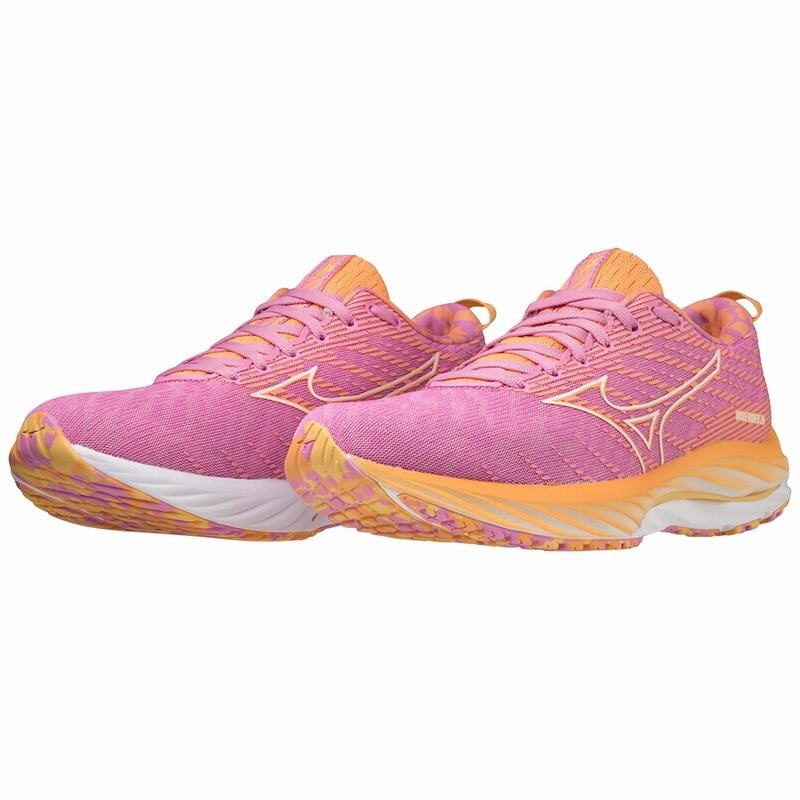 Mizuno Wave Rider 26 Roxy Løbesko Dame Hvide Orange | Danmark M8617EJ