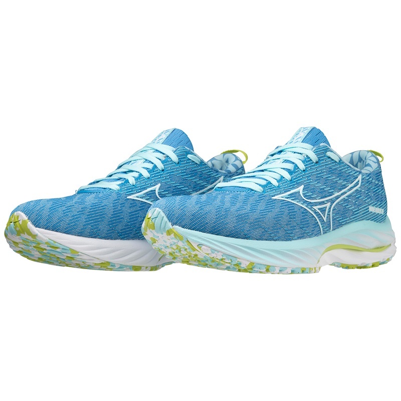 Mizuno Wave Rider 26 Roxy Løbesko Dame Hvide Grøn | Danmark M8630ZE