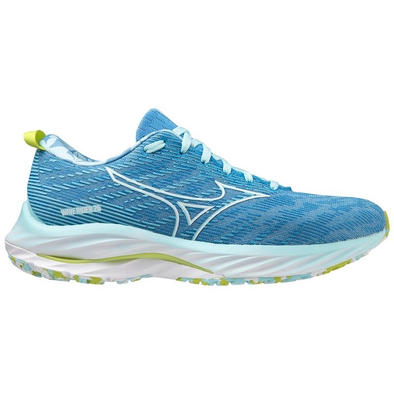 Mizuno Wave Rider 26 Roxy Løbesko Dame Hvide Grøn | Danmark M8630ZE