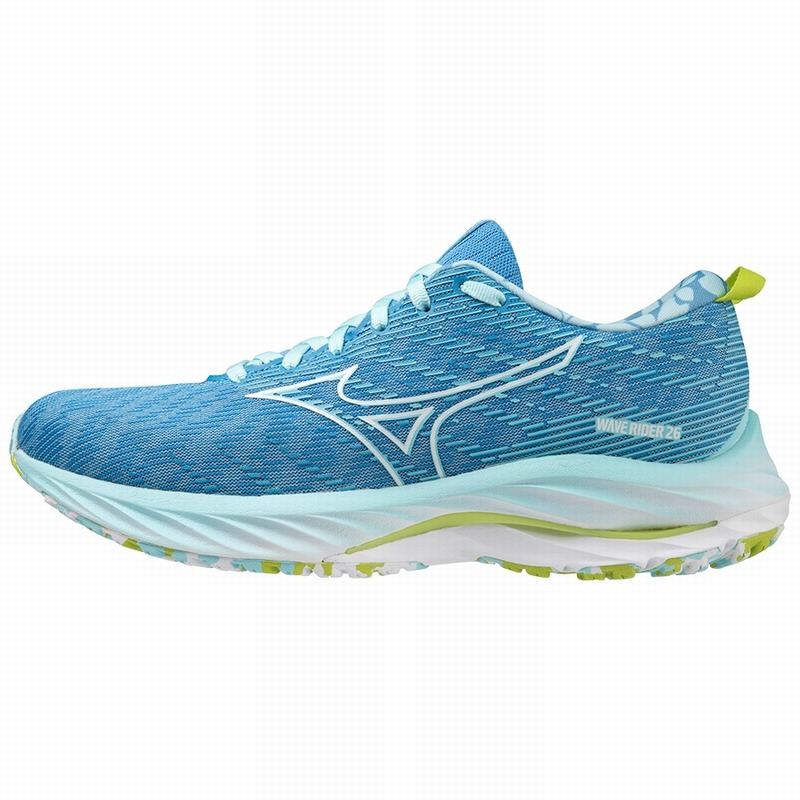 Mizuno Wave Rider 26 Roxy Løbesko Dame Hvide Grøn | Danmark M8630ZE