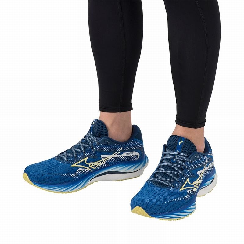 Mizuno Wave Rider 27 Amsterdam Løbesko Herre Mørkeblå | Danmark M3205KD