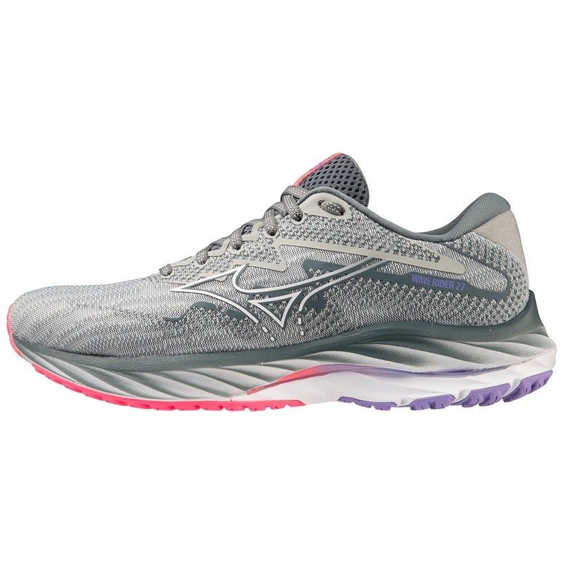 Mizuno Wave Rider 27 Løbesko Dame Blå Hvide Lyserød | Danmark M2395QR