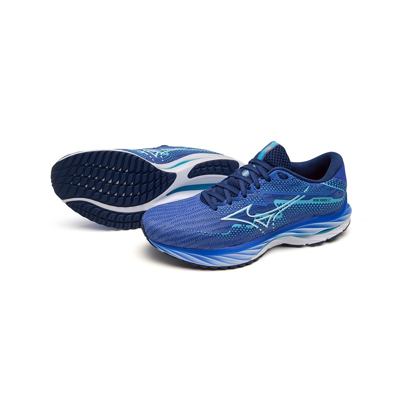 Mizuno Wave Rider 27 Løbesko Dame Blå | Danmark M0576BL