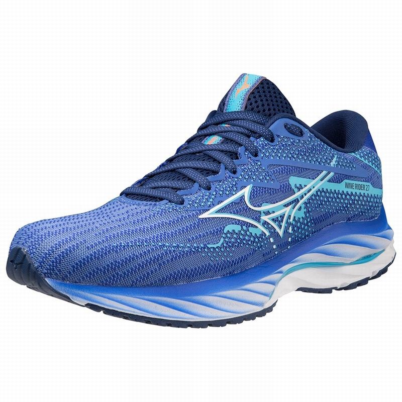 Mizuno Wave Rider 27 Løbesko Dame Blå | Danmark M0576BL