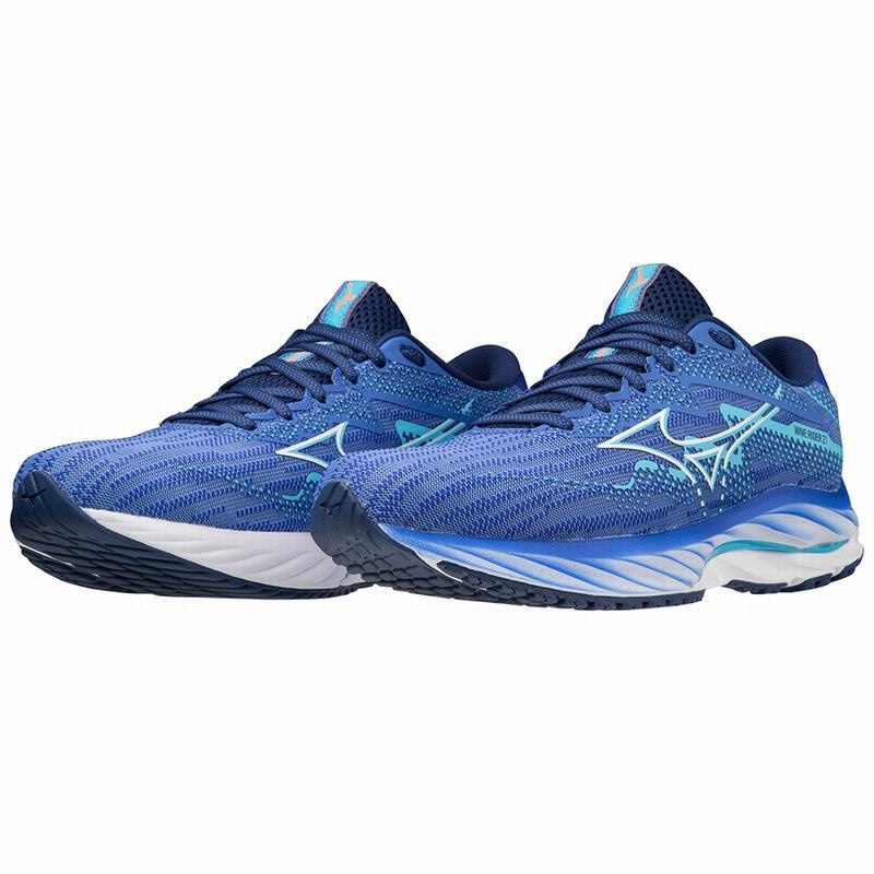 Mizuno Wave Rider 27 Løbesko Dame Blå | Danmark M0576BL