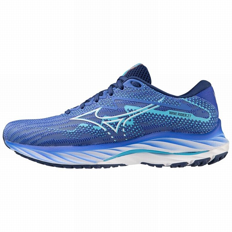 Mizuno Wave Rider 27 Løbesko Dame Blå | Danmark M0576BL