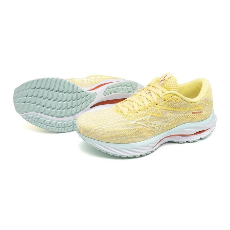 Mizuno Wave Rider 27 Løbesko Dame Gul | Danmark M3164SA