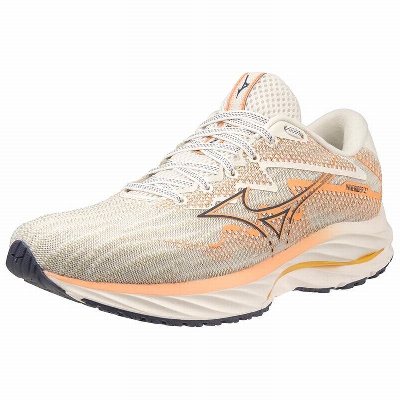 Mizuno Wave Rider 27 Løbesko Dame Hvide | Danmark M3924XK