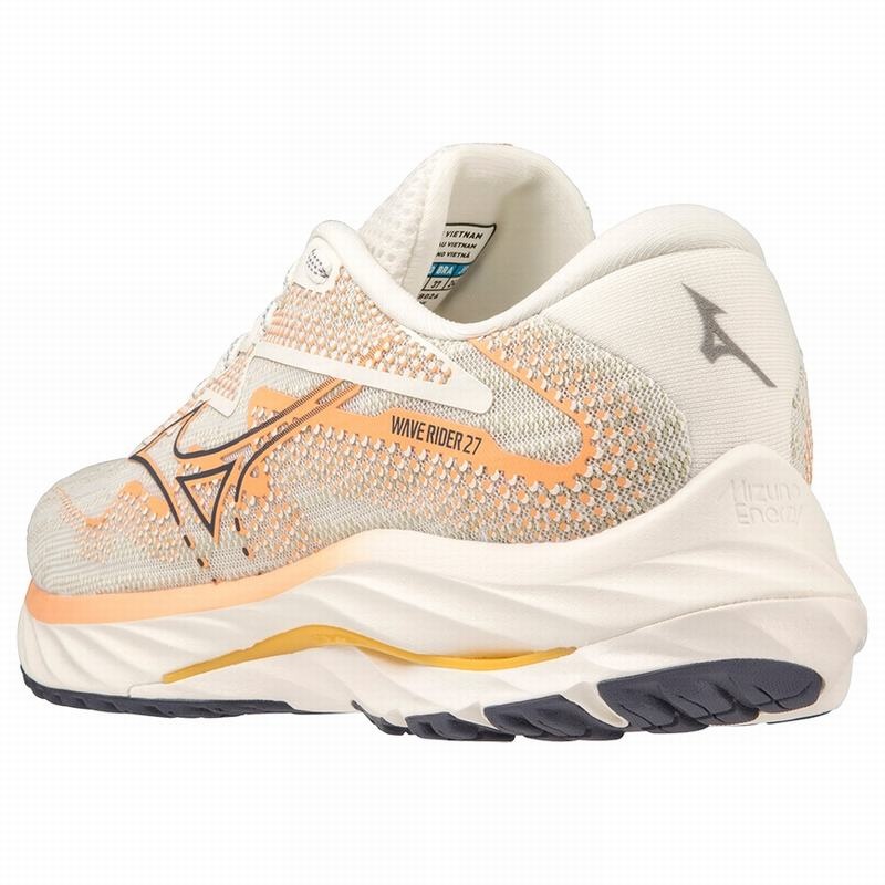 Mizuno Wave Rider 27 Løbesko Dame Hvide | Danmark M3924XK