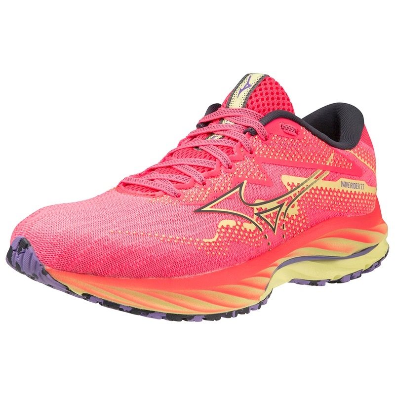 Mizuno Wave Rider 27 Løbesko Dame Lyserød Blå | Danmark M5417QS