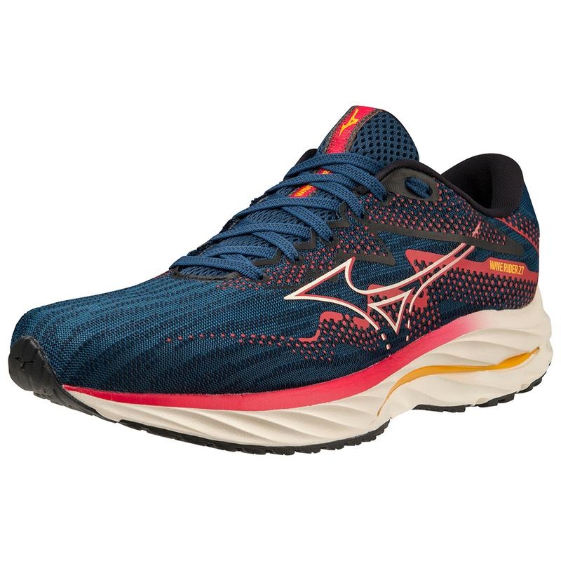 Mizuno Wave Rider 27 Løbesko Herre Blå | Danmark M2485DT