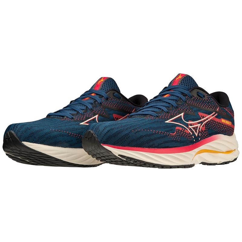 Mizuno Wave Rider 27 Løbesko Herre Blå | Danmark M2485DT