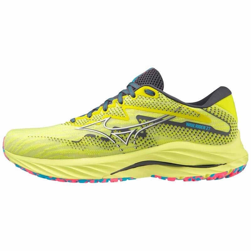 Mizuno Wave Rider 27 Løbesko Herre Hvide Blå | Danmark M3768DC