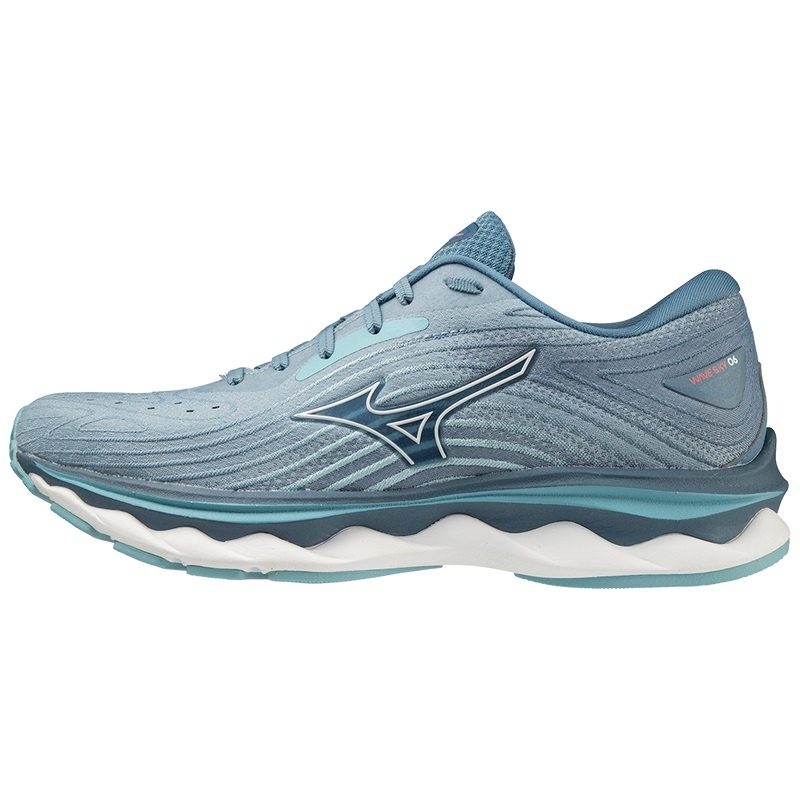 Mizuno Wave Sky 6 Løbesko Dame Hvide | Danmark M6479ED