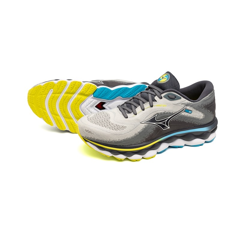 Mizuno Wave Sky 7 Løbesko Herre Blå Hvide | Danmark M0439VO