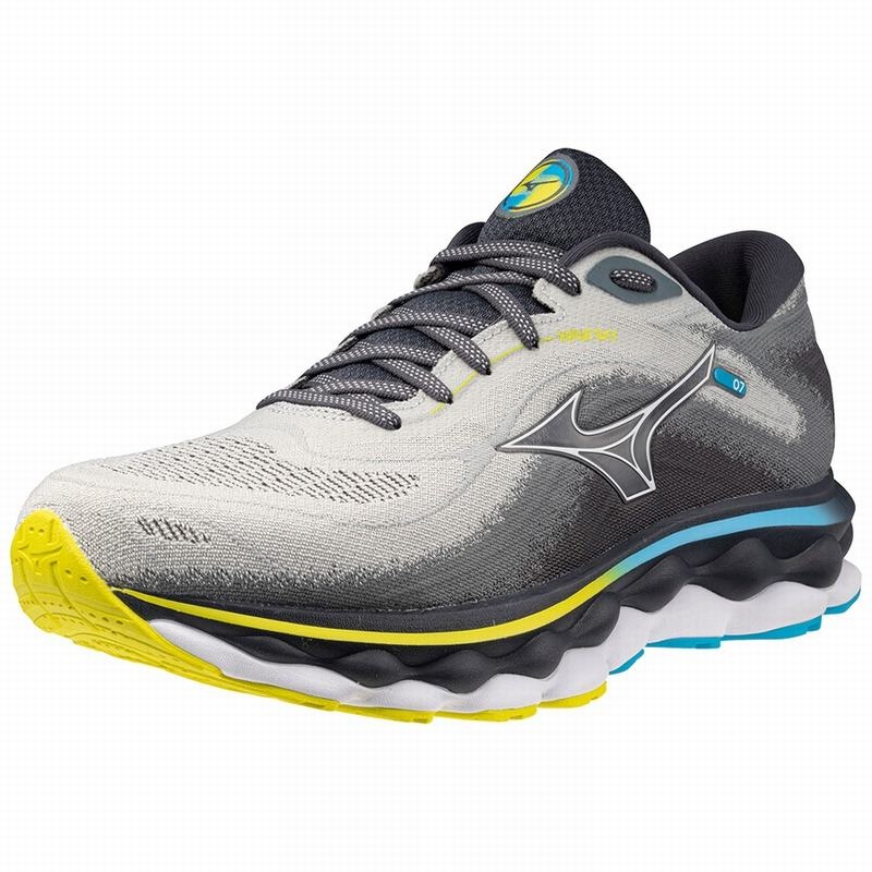 Mizuno Wave Sky 7 Løbesko Herre Blå Hvide | Danmark M0439VO