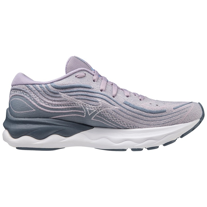 Mizuno Wave Skyrise 4 Løbesko Dame Lilla Hvide Blå | Danmark M3517JE