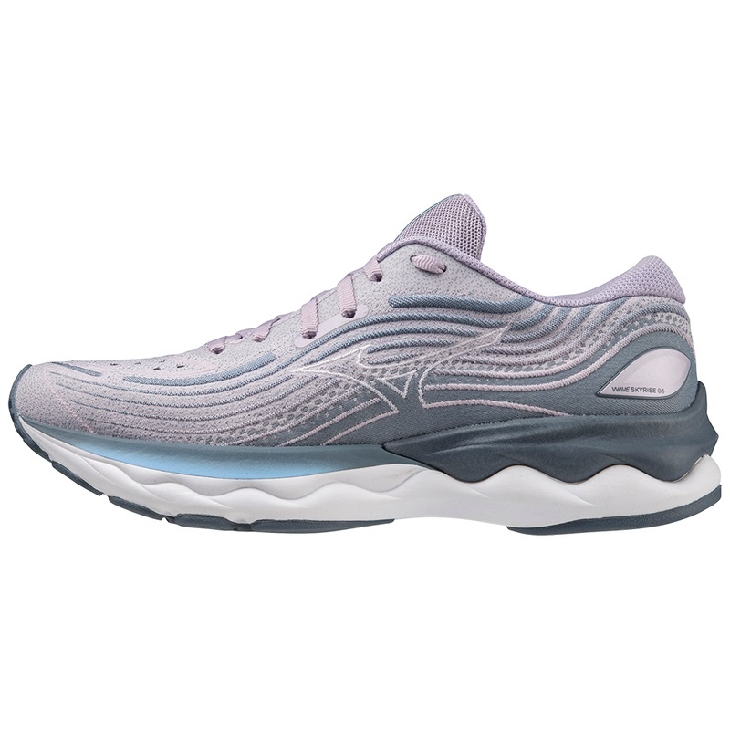 Mizuno Wave Skyrise 4 Løbesko Dame Lilla Hvide Blå | Danmark M3517JE