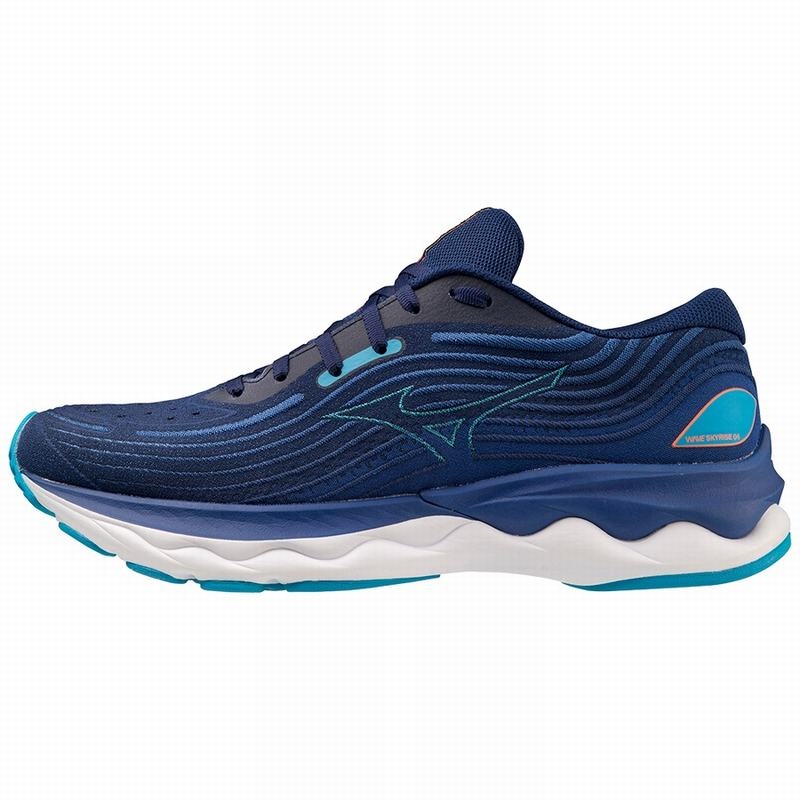 Mizuno Wave Skyrise 4 Løbesko Herre Blå | Danmark M9612CB