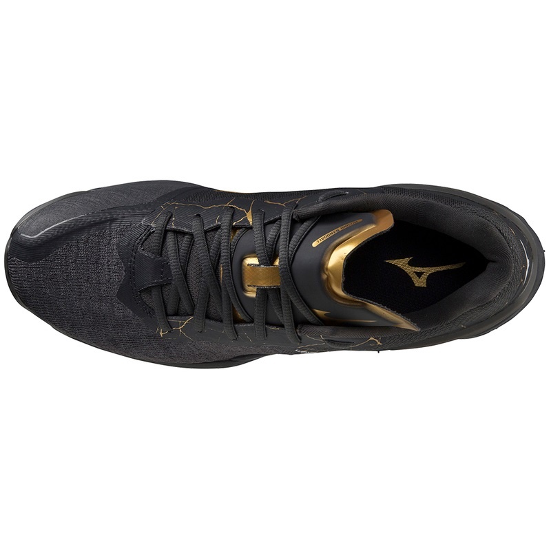 Mizuno Wave Stealth Neo Håndboldsko Dame Sort Guld | Danmark M3948NQ