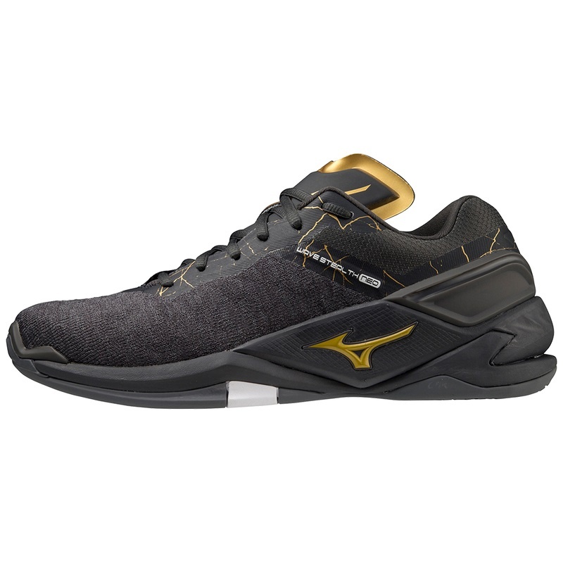 Mizuno Wave Stealth Neo Håndboldsko Dame Sort Guld | Danmark M3948NQ