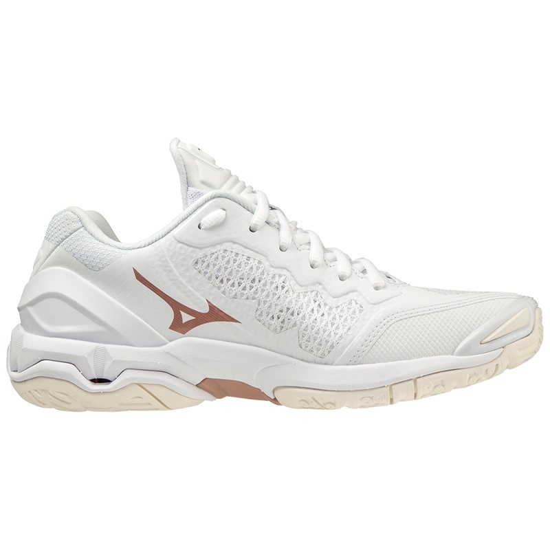 Mizuno Wave Stealth V Håndboldsko Dame Hvide | Danmark M4857FD